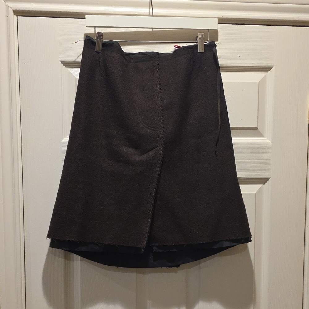Prada Dark Brown A-Line Skirt